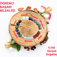 Doğal Taş Öğrenci Başarı Bilekliği - %100 Gerçek Doğaltaş